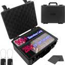 Graded Card Storage Box, Holds 280+ 35PT 3"x4" Toploader Storage Box, PSA Slab Case for SGC CSG BGS, Trading Card Case with 2 Locks, Sports Cards Organizer for Magnetic MTG Deck (S)