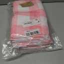 Homaxy Kitchen Towels and Dishcloths Set, 12 x 12 and 13 x 28 Inches, Set of 12 100% Cotton Waffle Weave Check Plaid Kitchen Dish Towels, Super Soft and Absorbent Dish Cloths, White & Pink