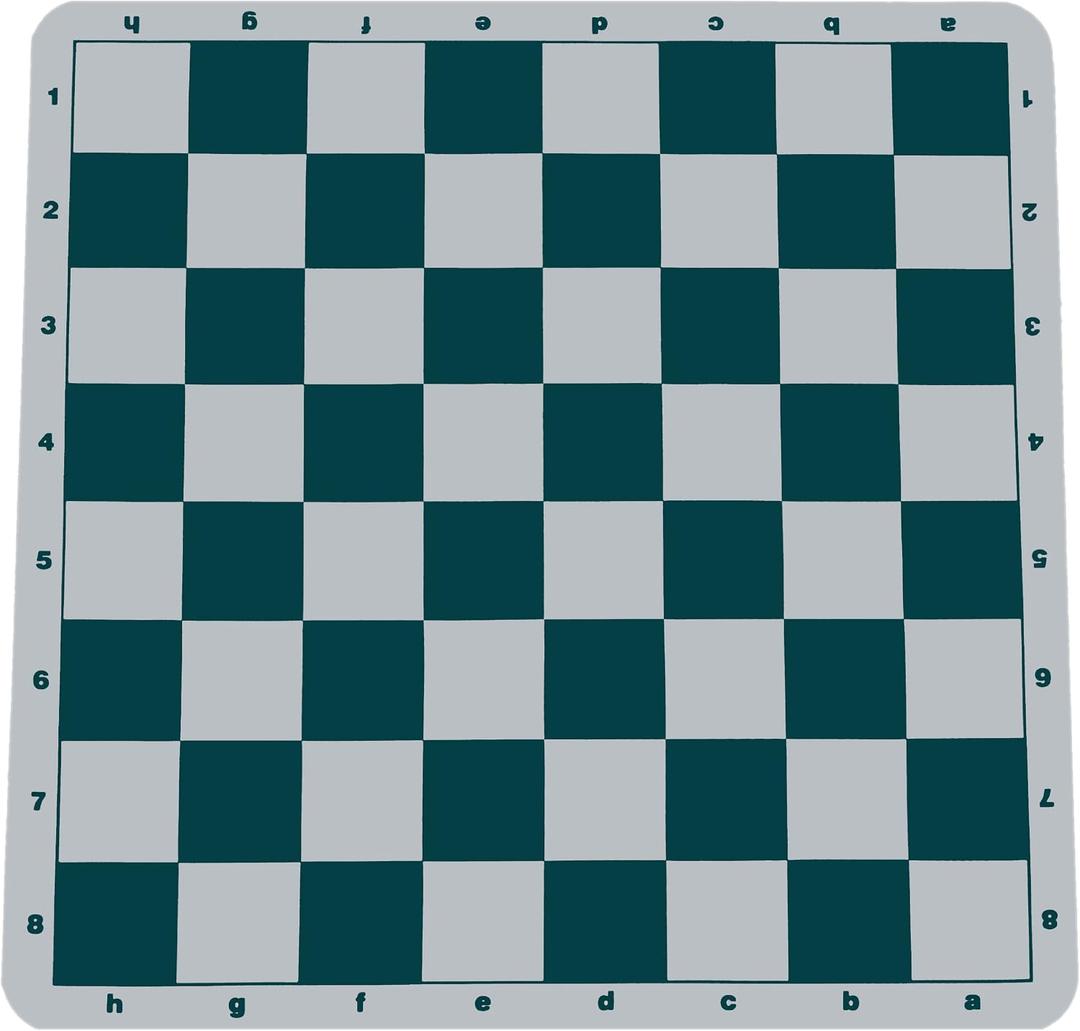 WE Games Original 100% Silicone Tournament Chess Mat - 20 in. Board, Green