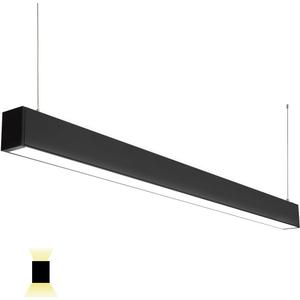 4FT Linkable LED Linear Light, 50/45/40/35/30W Adjustable, 3000K/4000K/5000K Selectable Linear Lighting Fixture, 0-10V Dimmable Architectural Hanging Office Shop Light for Gym Retail, ETL 1Pack