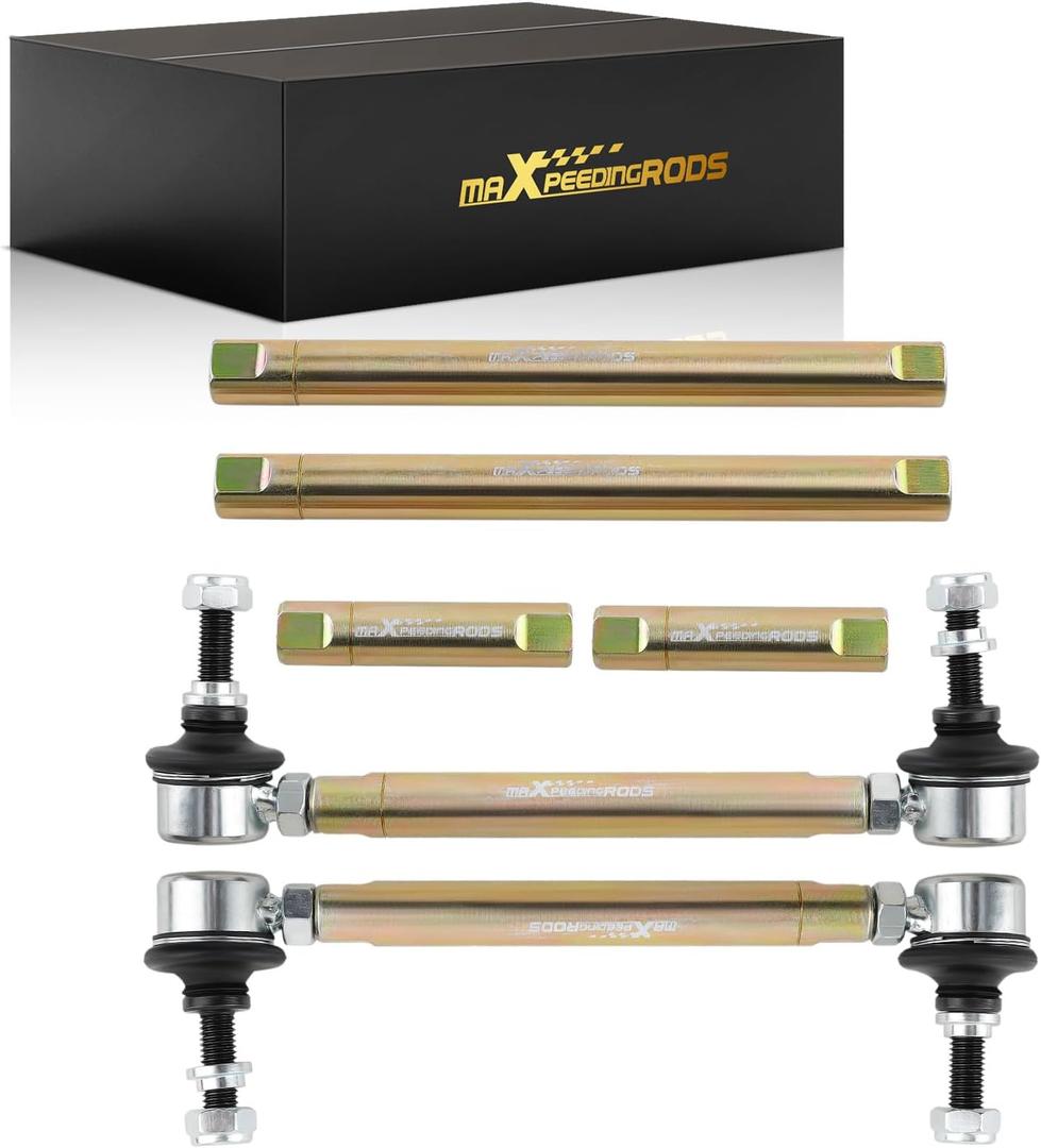 maXpeedingrods Front Adjustable Sway Bar End Links for BMW 3 Series E36 E46 M3 E90 E91 E92 E93, Heavy Duty Steel Sway Bar Link Suspension Kit