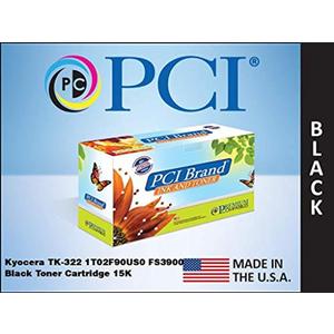 PCI Brand Compatible Toner Cartridge Replacement for Kyocera TK-322 1T02F90US0 FS3900 Black Toner Cartridge 15K Yield