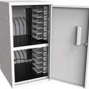 Luxor 12 Capacity Secure Tablet Charging Box with mounting hardware for drywall Surfaces Included.