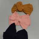 CÉLLOT 3 Pcs Baby Bows Headbands Nylon Hairbands Baby Girl Bows Hair Accessories for Newborn Infant Toddler Essentials (Brown Series)