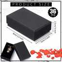 Batiyeer 36 Pcs Cardboard Jewelry Gift Boxes Jewelry Boxes Packaging Small Earring Gift Box with Lids for Necklace Ring(Black,3.2 x 2 x 1 Inch)