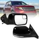 Right Passenger Side Mirror Fits 2011-2019 Ford Explorer With Power Heated Turn signal And Puddle LightWithout Power Folding 7Pins Replaces GB5Z17682BA,BB5Z17682BA,FO1321554