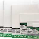 Daler-Rowney Simply White Canvas Panels Set, 16" x 20", 3-Pack