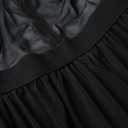 Women's Sexy Lace Lingerie Dress Cupless Strappy Chemise Babydoll Nightwear (Black, L)