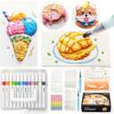Shuttle Art 44 Pcs Magic Foam Texture Painting Kit, Including 28 Pcs Foam Texture Paper, 12 Colors Brush Tip Acrylic Paint Markers, Magical 3D Effect Painting Kit