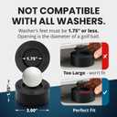 Anti Vibration Pads for Washing Machine with Tank Tread Grip | 4 Pack + Level | Fits Most Round Feet up to 1.75 | Stops Washer Dryer from Moving | Rubber Antivibration Stabilizer for Leveling Washer
