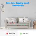 Couch Cushions Supports for Sagging Cushions, 20"X 20" Sofa Furniture Seat Cushion Under Sag Repair, Curved 45 D High Density Foam Replacement for Sectional Loveseat Chair (Black 2 Pack)