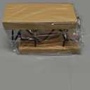 Amyhill 2 Pieces Wood Business Card Holder for Desk Wooden Business Card Display Stand Postcard Holder for Office Home Desktop (Light Wood Color, Black)