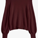 ZAFUL Women Off Shoulder Sweater Long Sleeve Knit Sweater Loose Pullover Jumper Tops, Size L