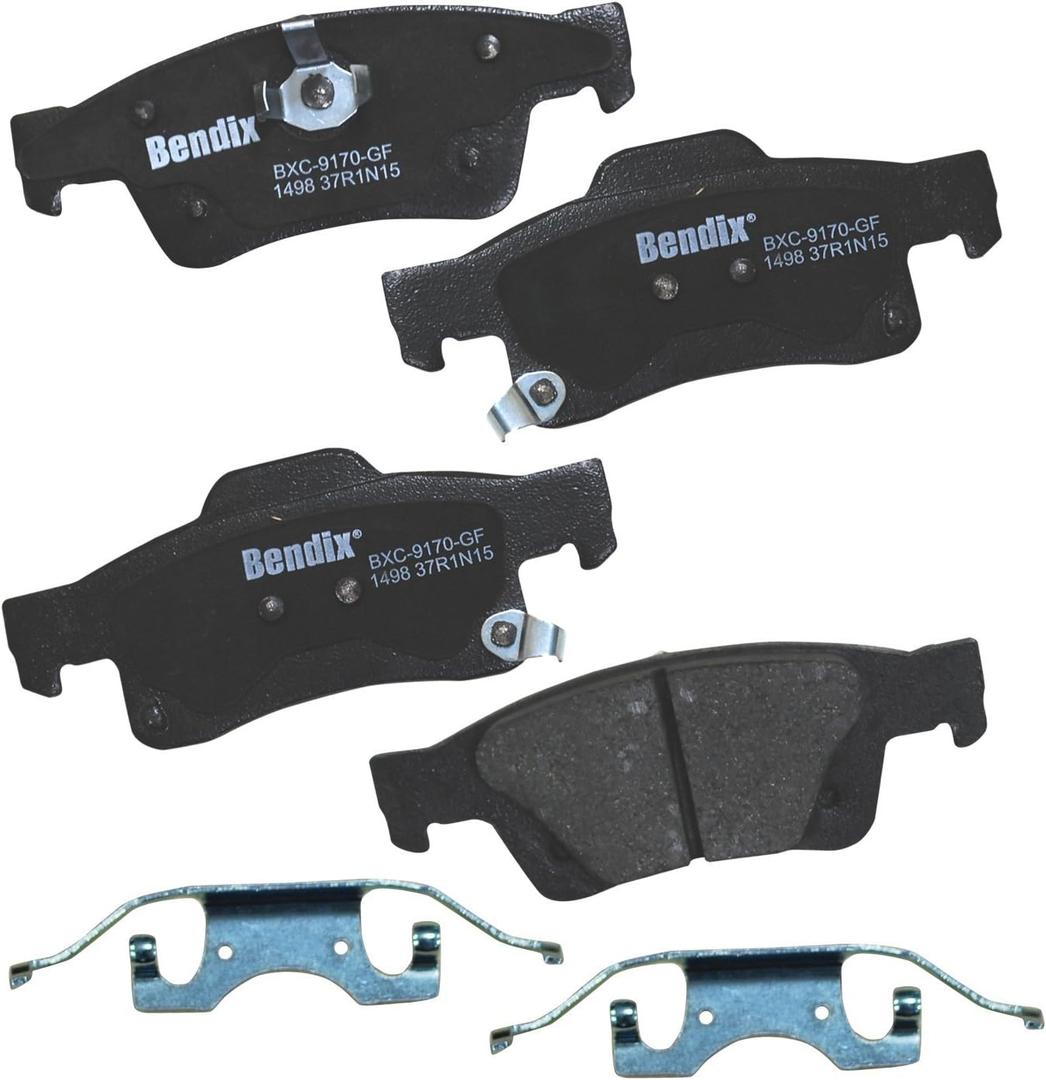Bendix Priority1 CFC1498 Ceramic Rear Brake Pads for Dodge Durango 2022-2011, Jeep Grand Cherokee 2022-2011, Grand Cherokee WK 2022
