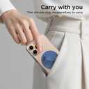 Magnetic Phone Ring Grip Holder, Silicone Finger Loop Grip, Compatible with MasSafe, Back of Phone for iPhone Pro Max/Plus/16/15/15/14/13/12 Series, Azure Blue