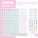 160 Pink Melamine Mahjong Tile,Mahjong Racks & Pushers,Blue Carrying Bag, 1.18"×0.94"×0.5"
