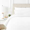 TEXAS LINEN CO. 100% Egyptian Cotton Duvet Cover Queen Size, 600 Thread Count 3 PC Duvet Cover, Extra Long Staple Egyptian Cotton Quilt Cover, Soft, Breathable with Hidden Zipper Closure - White