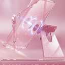 INFILAND Rotating Case for iPad 9th Generation (2021) / 8th Generation (2020) / 7th Generation (2019) 10.2 Inch 360 Rotating Cute Glitter Cover with Crystal Clear Back, Pencil Holder (Pink)