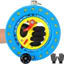 Kite String Reel Winder with Brake, 1000ft 75 lbs Durable Line Kite String Tools for Adults/Kids/Teens/Women, with Safety Gloves