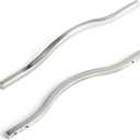 Goo-Ki Low Profile Satin Nickel Cabinet Pulls, Double Hole Centers (6.3''/7.6'') Zinc Alloy Handle for Drawer Cupboard Wardrobe,6 Packed