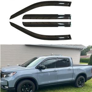 Wensdy 4pcs Outside-Mount Side Window Visor Wind Vent DeflectorDark Smoke Nice Sun Rain Guard Set fit for 2017-2024 Honda Ridgeline 94276