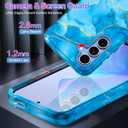 Casetego for Galaxy S25 FE Case,Compatible with MagSafe,[Military Grade Drop Test] Full Body Protection Slim Shockproof Rugged Marble Women Case for Samsung Galaxy S25 FE 6.7 inch,Blue Marble