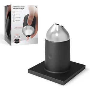 Sharper Image Wireless Hair Vacuum, Powerful Suction for Grooming Clean-Up, One-Touch Operation, Easy-Clean Nozzle, Charging Base, Ergonomic Comfort Grip with Soft-Touch Finish, Rechargeable Battery