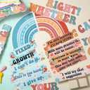 38 Pcs Growth Mindset Posters Bulletin Board Set Classroom Inspirational Poster Motivational Wall Decoration Signs Positive Sayings Accent Cutouts for Teacher Student Home Bedroom Decor (Retro)