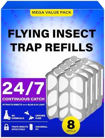 8 Pack Refills Cartridges Compatible with Plug-in Light Trap Models M364 / M364A / Max – Secure Fit, Odor-Free, Easy Replacement