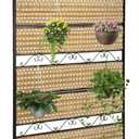 73" H45" W Rattan Outdoor Privacy Screen Freestanding for Patio, Balcony Metal Privacy Screen and Room Divider for Garden, Apartment, Deck(Beige)a