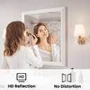 Bathroom Mirror for Wall, 30x36 Inch (White) | HD Reflection, Tempered Glass, Thick Metal Framed Rectangle Mirrors for Over Sink, Vanity, Bedroom, Living Room, Entryway.