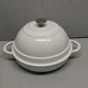Cast Iron Enameled Dutch Oven Pot with Lid for Bread Baking, Bread Oven, 6 Quart, White