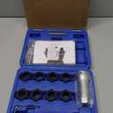 Orion Motor Tech 10pc Axle Spindle Threading Set, Axle Thread Repair Kit with 8 Dies 1-1/16" Extension Bar, Axle Nut Rethreader with M20 M22 M24 & 13/16" 3/4" UNEF Nuts, Rethreading Tool Kit with Case