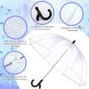 Kacctyen 9 Pcs Kids Clear Umbrella Pack Transparent Bubble Umbrella with Easy Grip Handle Dome Windproof Stick Umbrellas with Whistle for Toddler Boys and Girl Ages 3-7 Photoshoot Wedding