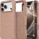 for iPhone 17 Pro Case, Compatible with MagSafe, Screen Protector +[Integrated Silicone Camera Control Button], Shockproof Protective Magnetic Case for iPhone 17 Pro 6.3", Light Brown