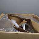 VECELO Bar Stools Set of 2, Adjustable Counter Height Barstools with Back and Arm, Swivel Bar Chair Stools for Kitchen Counter Island Cafe Dining Room, Industrial Style, Brown