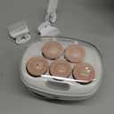 Conair Double Ceramic Hot Rollers for Long, Medium & Short Hair, 5 Ceramic Flocked 1-Inch Heated Hair Rollers with Clips, Hot Curlers for Women, Volume & Curls, Dual Voltage, Pink/White