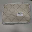 FOXLOVER Quilted Crossbody Bags for Women Vegan Leather Boho Purses Shoulder Handbags with Tassel (Beige)