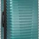 U.S. Traveler Boren Polycarbonate Hardside Rugged Travel Suitcase Luggage with 8 Spinner Wheels, Aluminum Handle, Teal, Checked-Large 30-Inch Wheel Is Beoken