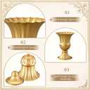 10 Pcs 6 in Gold Vase for Centerpiece, Wedding Table Urn Vases