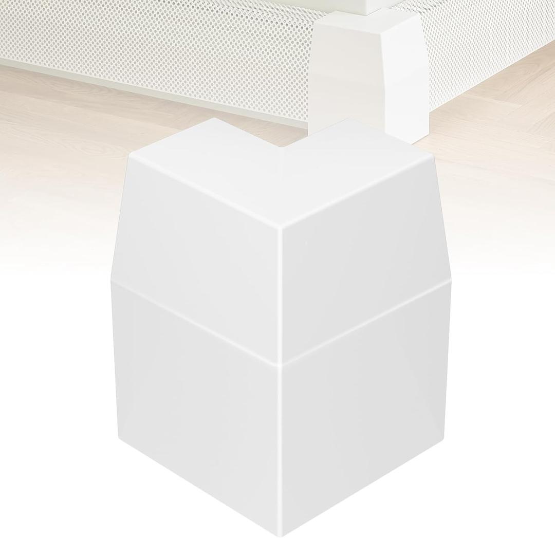 SDS Exterior Corner Connector for Heat Cover  Galvanized Steel White Coupler For Seamless Connection Of Two Inner Corner Baseboard Heater Covers, White (Pack of 1) (Accessory)