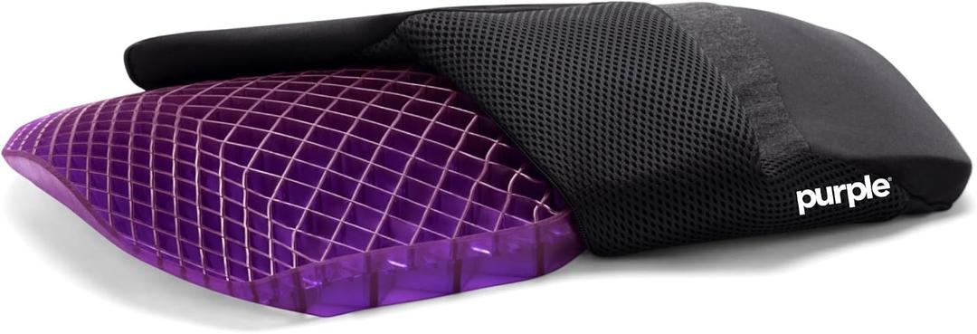 Purple Ultimate Seat Cushion, Large 2.5 Inch Gel Seat Cushion, Back