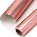 Ribbli Rose Gold Metallic Wrapping Paper Matte Rose Pink Solid Color Paper Perfect for Birthday Mothers Day Christmas Baby Shower Wedding Valentine's Day- 30 Inch x 394 Inch(33Feet)
