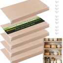 Wire Rack Covers, 24*12 Inch Shelf Covers for wire Shelving, Easy to Cut Closet Wires Shelf Cover-0.31 inch Thick(Not Wood) Moisture Resistant Durable Shelves Cover, Easy Install for Pantry, Kitchen, 24W x 12D