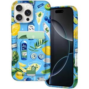 Petocase for iPhone 16 Wallet Case Card Holder Slot Slim Fit Flexible TPU Gel Rubber Soft Skin Silicone Protective Phone Case Cover for Apple iPhone 16 6.1 inch Blue Tableware