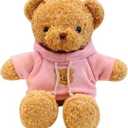 Hgplvxj Teddy Bear Stuffed Animal, Soft Cuddly Teddy Bear Plush Toy, Birthday Christmas Valentine’s Day Gift for Kids Girlfriend (Pink-B, 11.8inch)