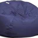 Big Joe Classic Bean Bag Chair, Navy Smartmax, Durable Polyester Nylon Blend, 2 feet Round (Single)