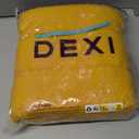 DEXI Bathroom Rug 43x24, Non Slip Washable Bath Mat for Shower Floor, Extra Large Absorbent Soft Bathmat with Rubber Backing, Quick Dry Microfiber Carpet, Yellow