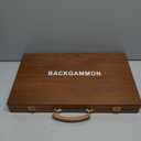 ropoda Sapele Wood Backgammon Board Game Set (18 Inches) for Adults and Kids - Classic Board Strategy Game - Portable and Travel Backgammon Set with Wooden Playing Pieces and Accessories, 12.5 Inches X 20 Inches X 0.1 Inches