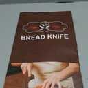 Bread Knife for Homemade Bread  16" Walnut Bow Bread Cutter with Ultra-Sharp Serrated Stainless Steel Blade, Sourdough Bread Knife for Bagels, Baguettes, and Rustic Loaves - Walnut Color